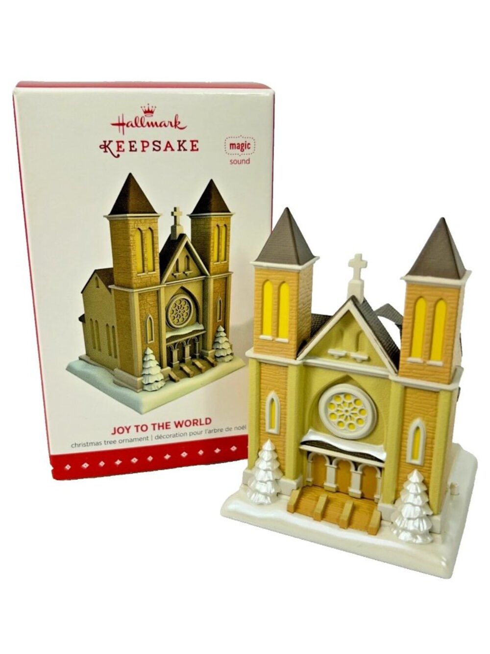2015 Hallmark Joy to the World Musical Church Keepsake Magic Sound Tested w Box